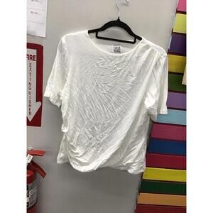 Mark & james badgley micschka classy white tee size large twist bottom new HSN